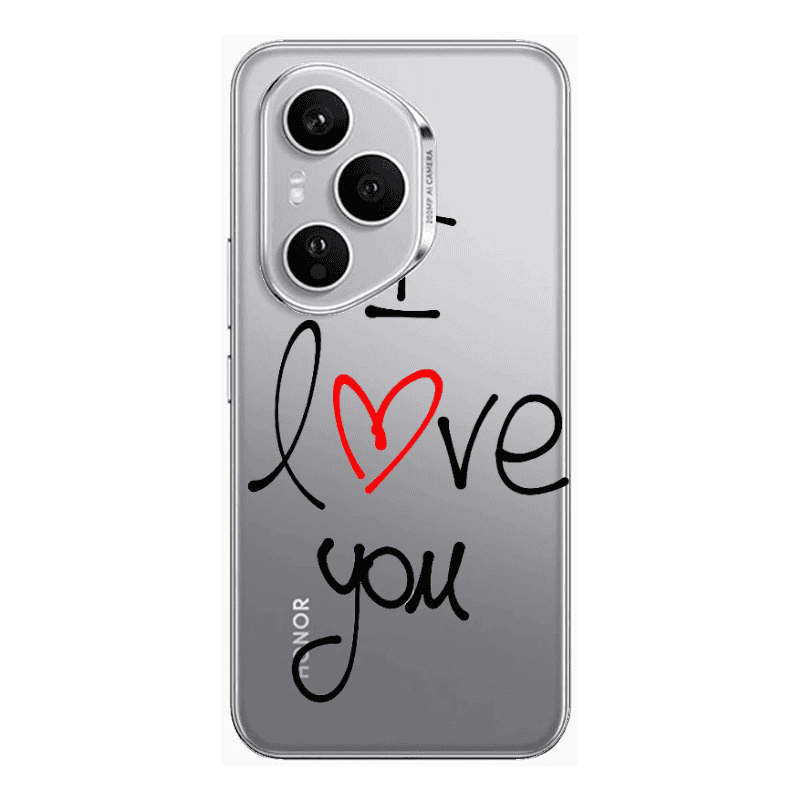 Honor Magic 400 Pro i love you Transparent Silicone TPU Θήκη